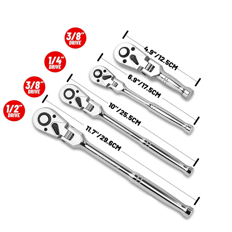 New Design 4pcs 72 Toothed Bel - Socket Set recension och pris