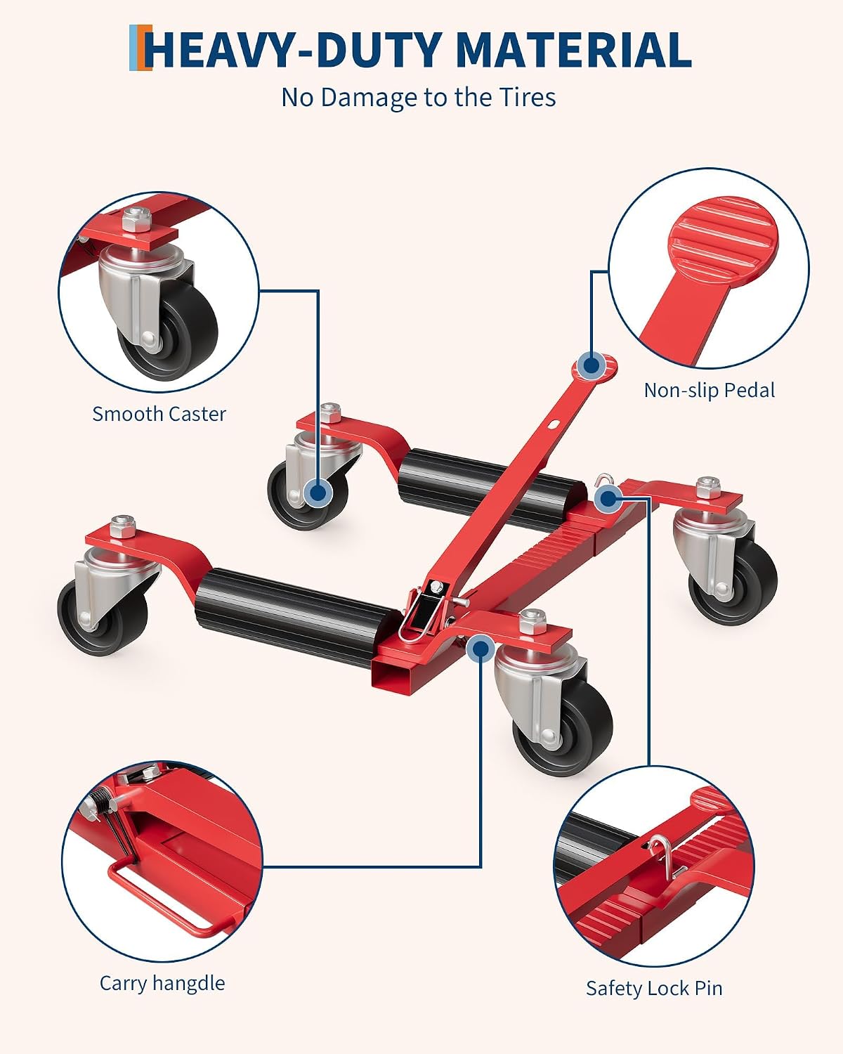 Tacleekii 2 4 Pack Car Wheel D - Car Jack recension och pris