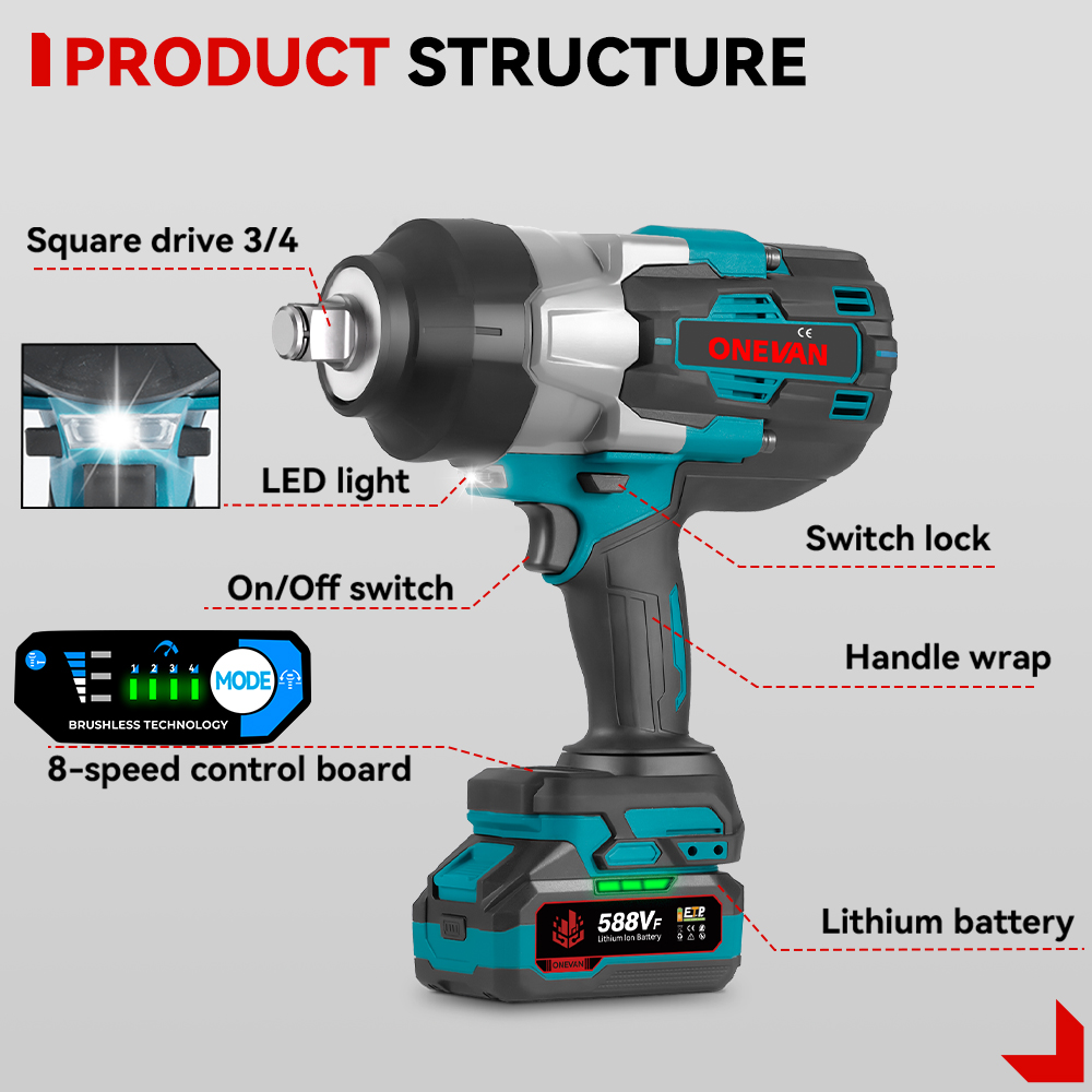 1000W Electric Impact Wrench C - Torque Wrench recension och pris